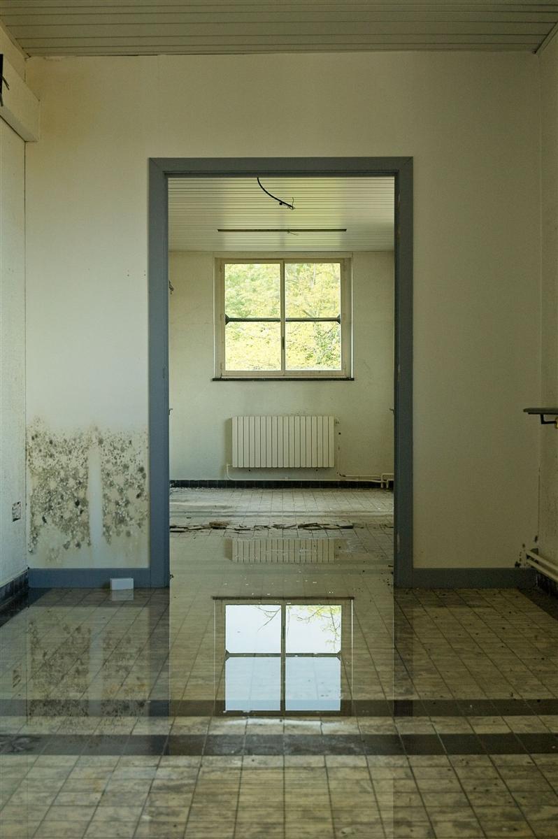 Extraction unit removing water from a carpeted floor